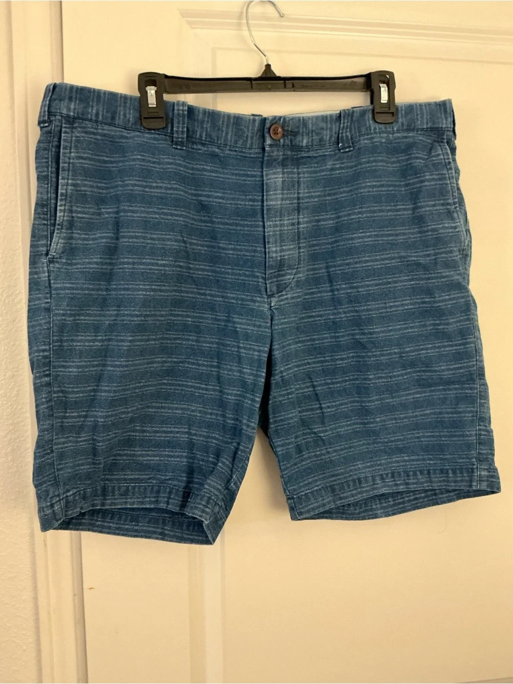 J.Crew Men's Size 38 Stanton Indigo Blue White Stripe 9
